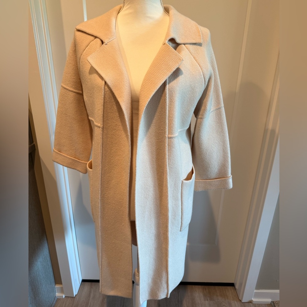 Love Token Ivory Knit Boutique Long Sweater Size M